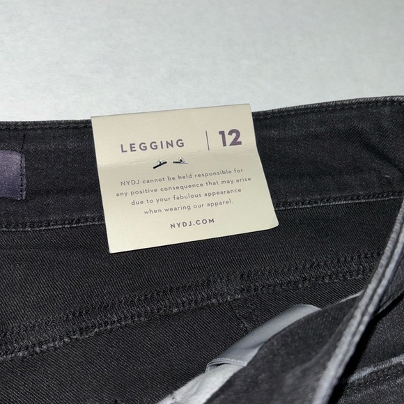 Not your daughters jeans NYDJ Uplift Alina Jean Legging denim black sz 12 NEW - Picture 4 of 8
